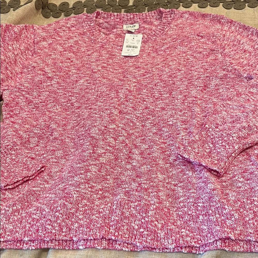 J. Crew Crisp Berry Crewneck Beach Sweater/NWT/M - Picture 4 of 10
